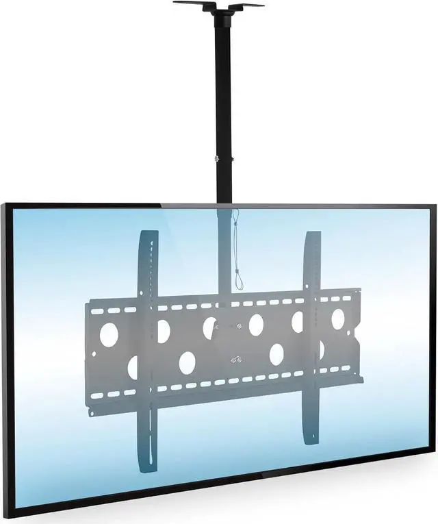 Alt view image 3 of 7 - Mount-It! TV Ceiling Mount, Full Motion Height Adjustable Swivel Tilting Bracket for 42, 45, 47, 49, 50, 55, 60, 65, 70, 75, 80, 85, 90 Inch, TVs 220 Lbs Capacity