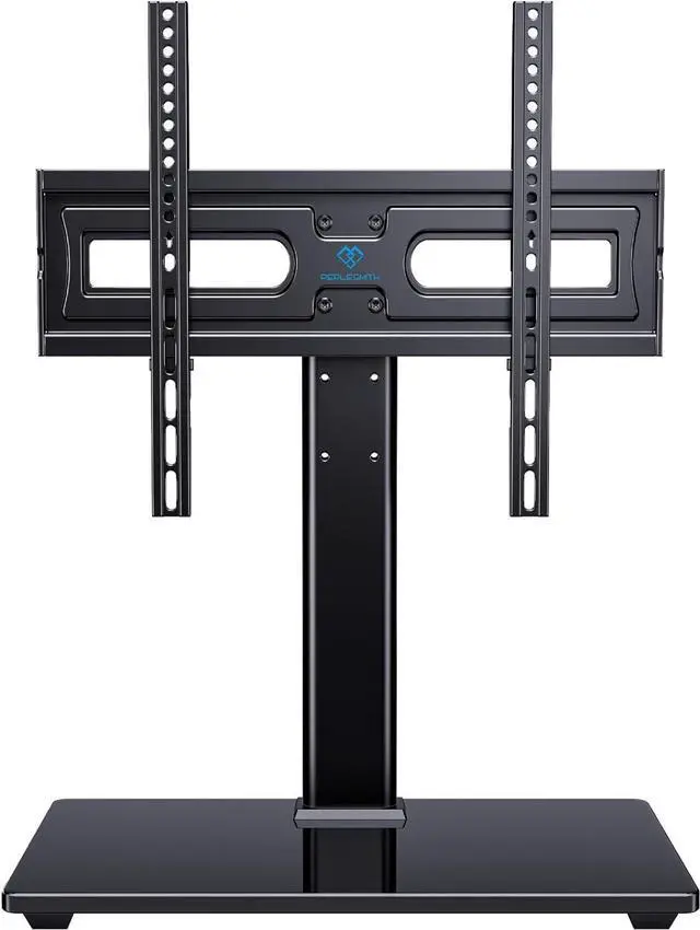Main image of PERLESMITH Universal Swivel TV Stand-Table Top TV Stand for 32-65 inch TV-Height Adjustable TV Base with Heavy-Duty Tempered Glass Base, VESA 400x400mm up to 88lbs, PSTVS17