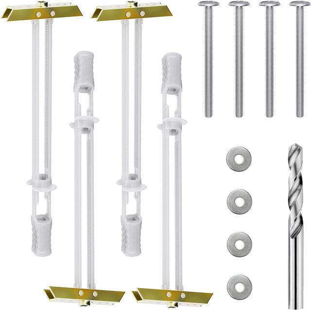 Main image of Steel Stud TV Mounting Kit, Metal Stud TV Mount Kit for Tilt & Low Profile TV, Drywall Anchors for TV Mounting Kit Includes 4 Wall Anchors (1/4) & Bolts, Steel Drill Bit and TV Mounting Hardware