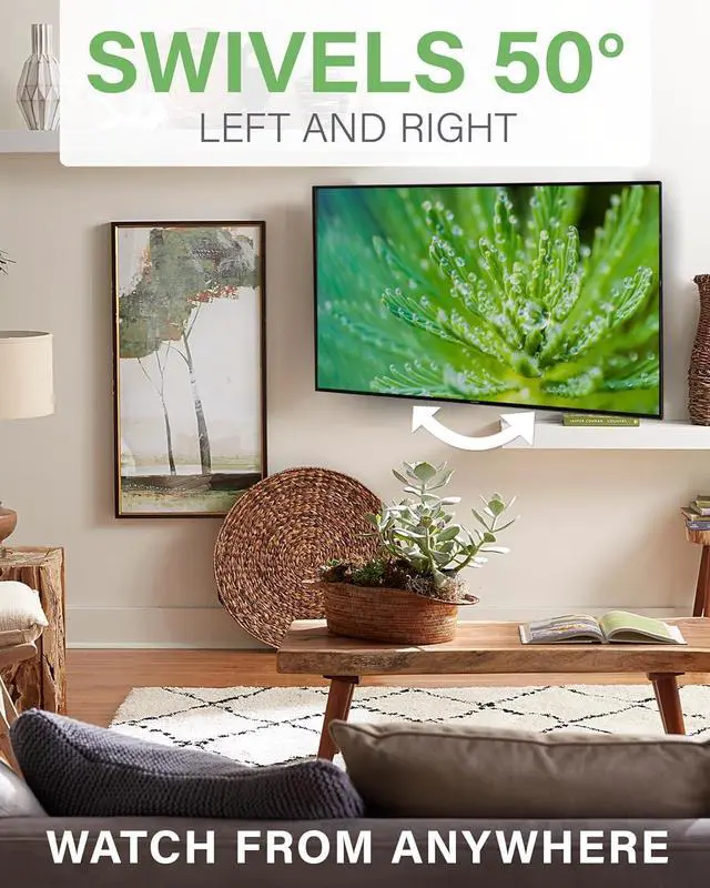 Alt view image 6 of 7 - SANUS Full Motion TV Mount - Single Stud 32 to 55 inch TV Wall Mount Tilts, Extends & Swivels - Easy DIY Install Includes All Hardware & Post Install Leveling - Great for Corners