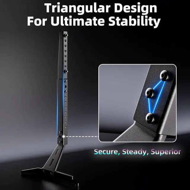 Alt view image 5 of 6 - Universal TV Stand Base Replacement,Metal TV Legs-7 Level Height Adjustable,Desktop TV Stand Mount with Extra Long Legs for Most 32"-65" TVs Supports Max VESA 800x400mm Holds up to 120 LBS