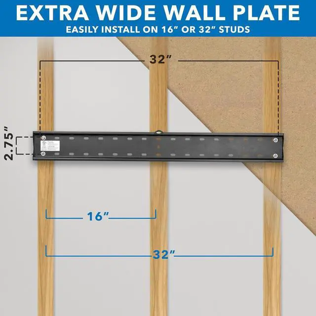 Alt view image 6 of 7 - Mount-It! UL Certified Tilting TV Wall Mount for Most 43-90 Inch Flat Screen TVs, Heavy Duty Wall Mount TV Bracket Max VESA 800x400, Holds up to 440 lb, Tilting TV Wall Mount 70 inch, 80 inch, 90 inch