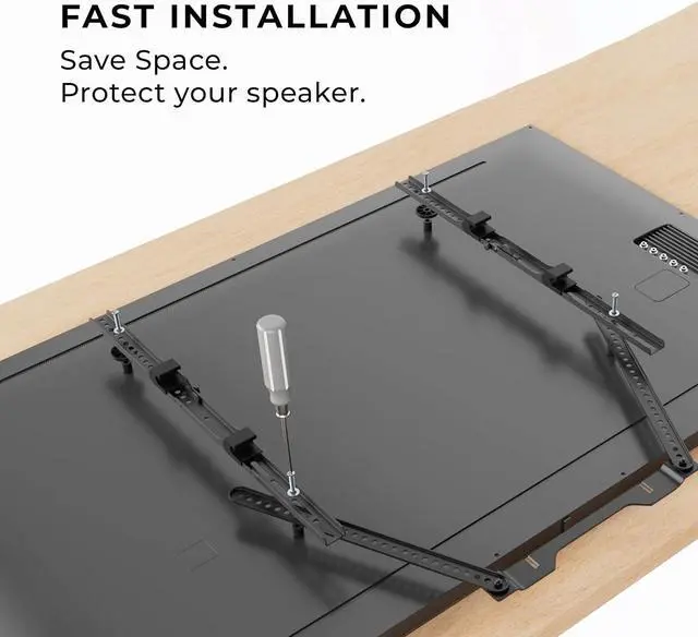 Alt view image 6 of 7 - HumanCentric Mount Compatible with Sonos Ray TV Mount, Mounting Bracket Floating Style, Place Under TV, Hidden Design, Hardware Included, Black