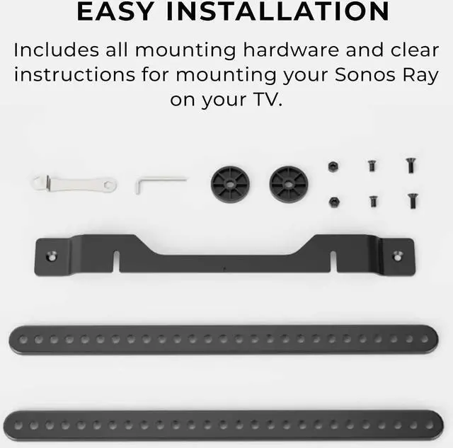 Alt view image 5 of 7 - HumanCentric Mount Compatible with Sonos Ray TV Mount, Mounting Bracket Floating Style, Place Under TV, Hidden Design, Hardware Included, Black