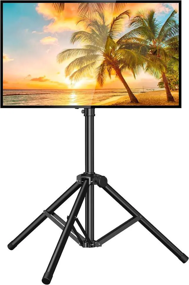 Main image of PERLESMITH Tripod TV Stand -Portable TV Stand for 37-85 Inch LED LCD OLED Flat Screen TVs-Height Adjustable Display TV Floor Stand with VESA 600x400mm, Holds up to 110lbs PSTM2