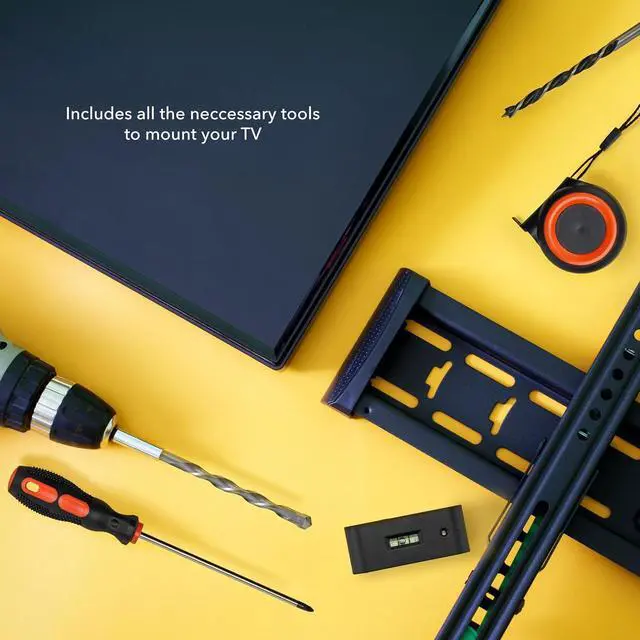 Alt view image 4 of 7 - Mount-It! Universal TV Mount Installation Kit, 7-Piece Set Includes 2 Wood Drill Bits, 2 Concrete Drill Bits, 1 Stud Finder with Bubble Level, 1 Tape Measure, 1 Philipps Screwdriver