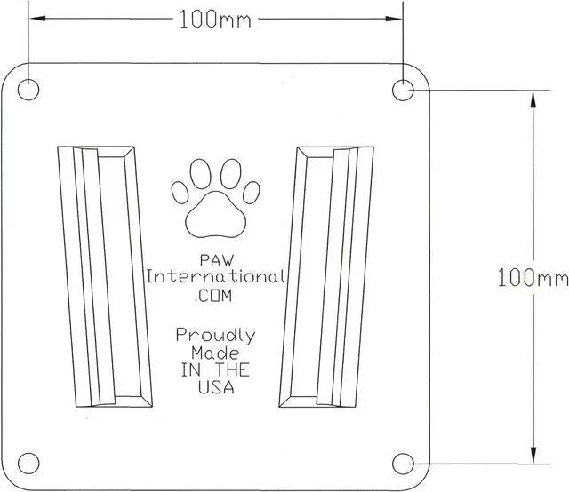 Alt view image 6 of 6 - PAW International RV TV Bracket Black 3 Piece Set | 1-Polymer TV Bracket (VESA 100x100mm) | 2-Black Polymer Wall Mounts