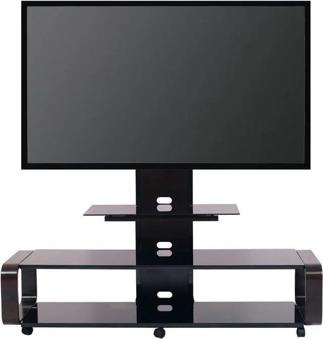 Alt view image 2 of 5 - TransDeco TD685ES TV Stand with Mount & Wheel for 35-85 Inch TV, Espresso/Black