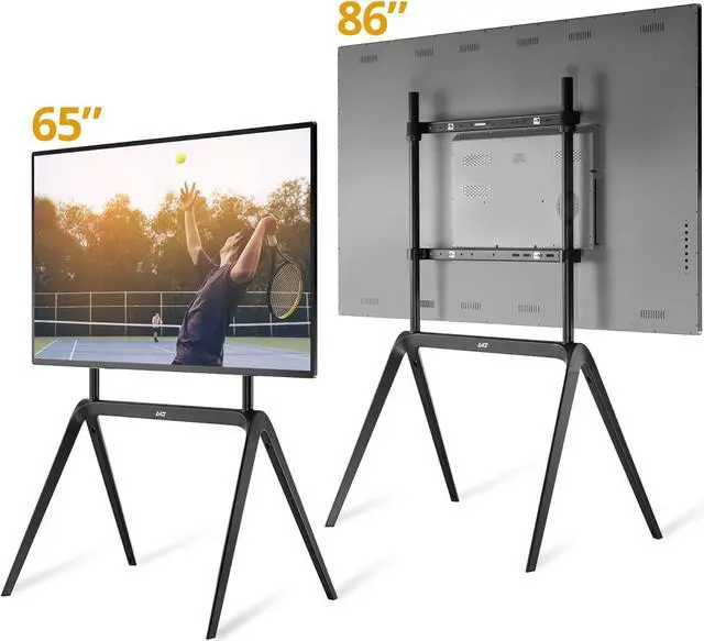 Alt view image 7 of 7 - AVLT Studio Steel Quad TV Floor Stand for 65" to 86" VESA Screens - Supports Up to 132 LBS (60 KG) - Includes Anti-tip Restraint Kit (Black)
