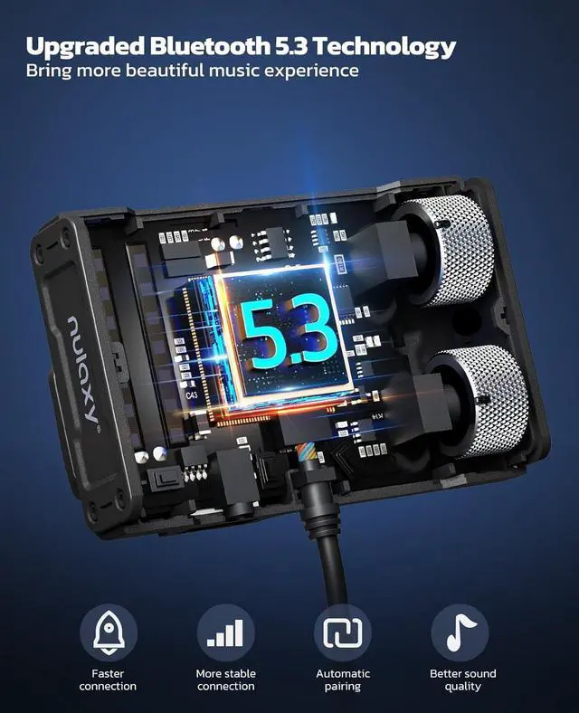 Alt view image 3 of 7 - Nulaxy Bluetooth 5.3 Car Adapter with Air Vent Installation & DSP Noise Cancellation, QC3.0 & Type-C PD Car Charger Wireless FM Radio Transmitter Supports Bass & Treble Boost