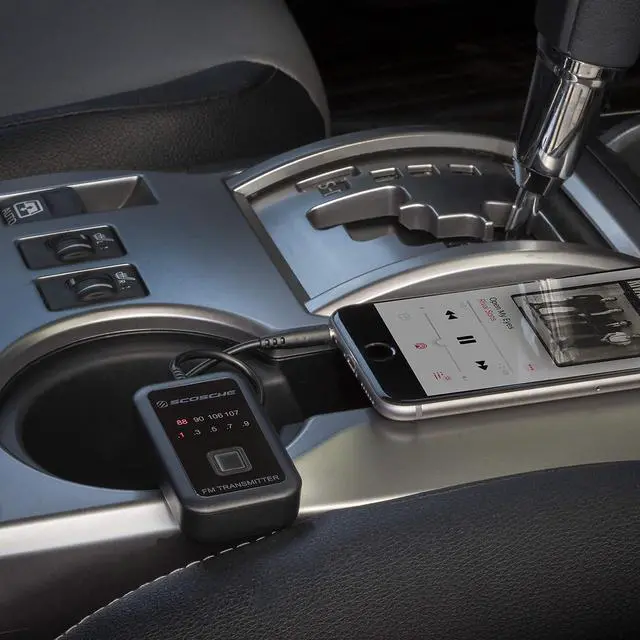 Alt view image 5 of 5 - Scosche FMT5 TuneTone Universal FM Stereo Transmitter for Mobile Devices, Black Small