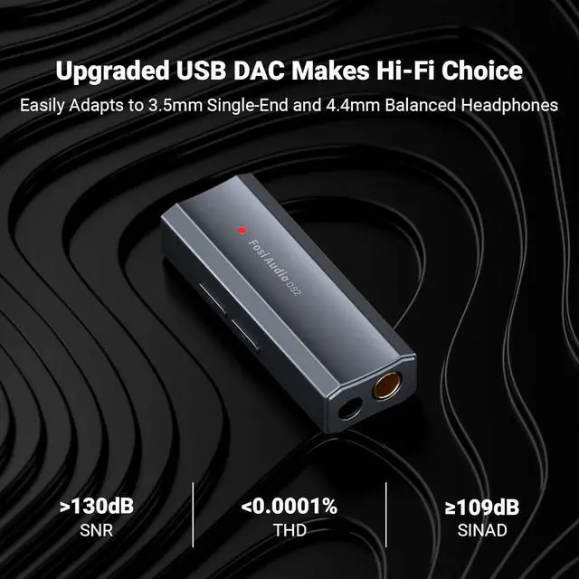 Alt view image 4 of 7 - Audio DS2 USB C to AUX Headphone Amp DAC Dongle 3.5mm Jack Audio Portable Amplifier Dual Output DSD256 4.4mm Balanced High Resolution CS43131 for iPhone 15 Pro Max Plus iPad Android Phone