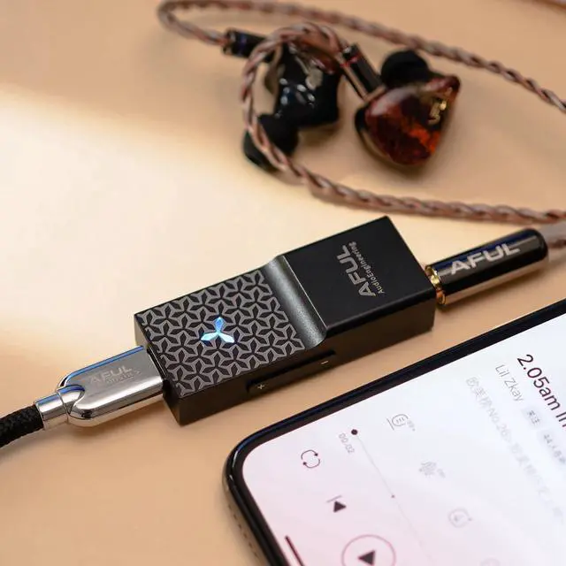 Alt view image 6 of 7 - HiFiGo AFUL SnowyNight Portable USB DAC & AMP, Dual CS43198 DAC Chips Amplifiers with Impressively Low Distortion Rate (Lightninng)