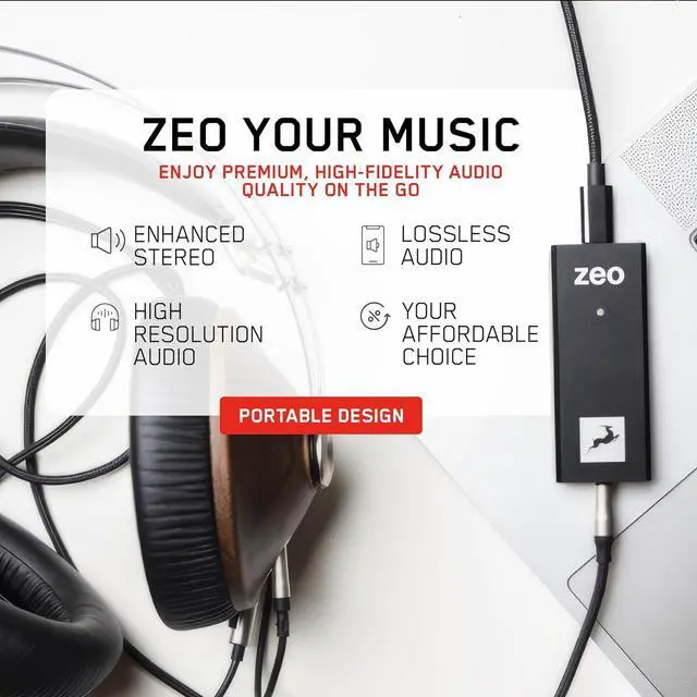 Alt view image 4 of 6 - Antelope Audio ZEO Portable DAC Audio Converter Hi-Fi & Headphone Amplifier - High Resolution DAC/Amp Dongle w/USB Input & 3.5Mm Output for PC, Smartphone - Compatible w/iOS, Android, macOS, Windows
