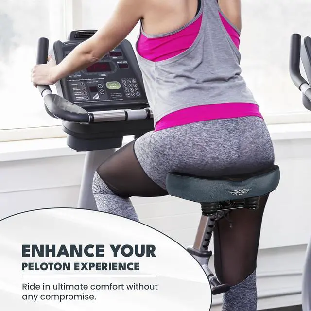 Alt view image 6 of 6 - X WING New-Age Noseless Bike Seat Cushion for Men & Women - Extra Padding & Wide - Suitable for City, Electric, Stationary Bikes - Compatible with Peloton Bikes  Wide Winged Bike Seat with Cushion
