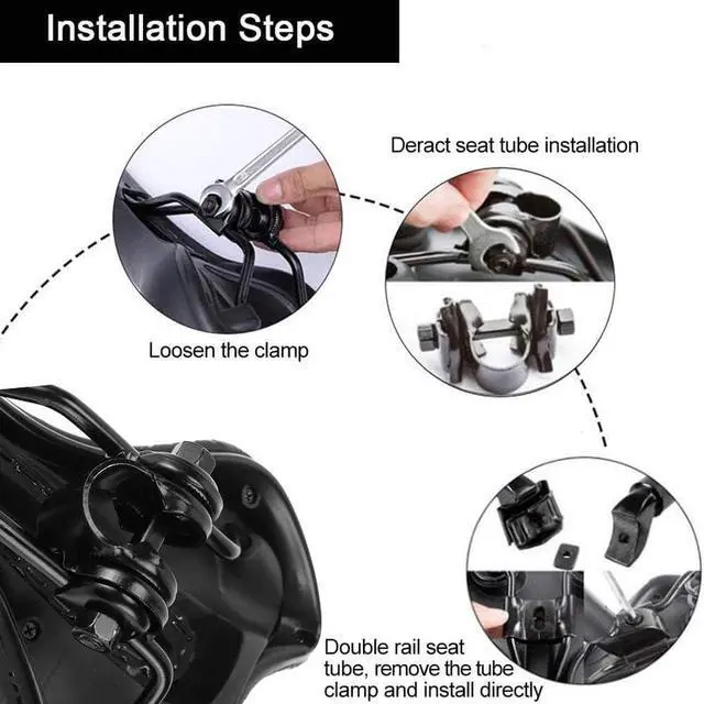 Alt view image 6 of 7 - OUXI Comfort Bike Seat Comfortable Gel Bicycle Saddle Replacement Soft Padded with Shock Absorbing Waterproof for MTB Mountain Bike Road Bike Exercise Bike Men Women and Ladies