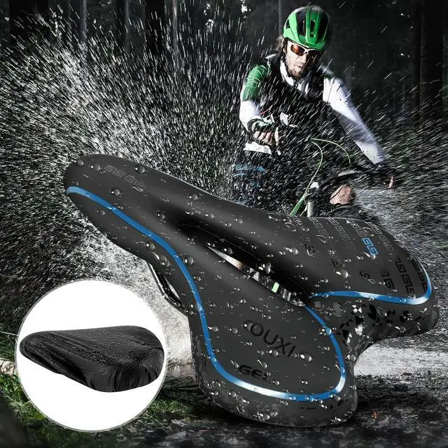 Alt view image 5 of 7 - OUXI Comfort Bike Seat Comfortable Gel Bicycle Saddle Replacement Soft Padded with Shock Absorbing Waterproof for MTB Mountain Bike Road Bike Exercise Bike Men Women and Ladies