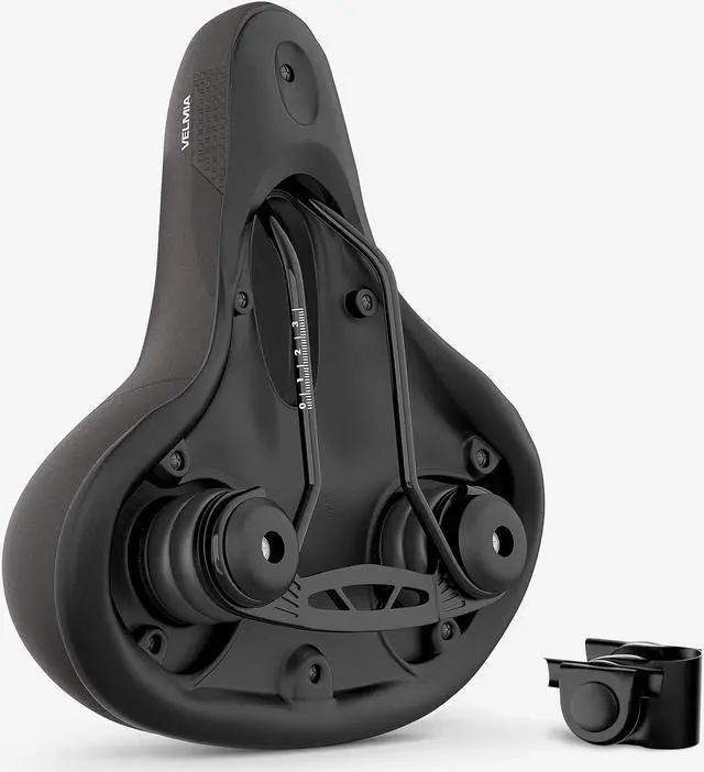 Alt view image 2 of 7 - VELMIA Bicycle Saddle - Comfortable Saddle for Men and Women - 3 Zone Concept - Waterproof Bicycle Seat with Ergonomic Design