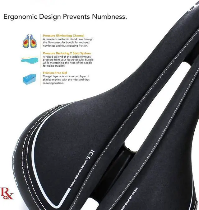 Alt view image 5 of 5 - RX Women's Bicycle Saddle