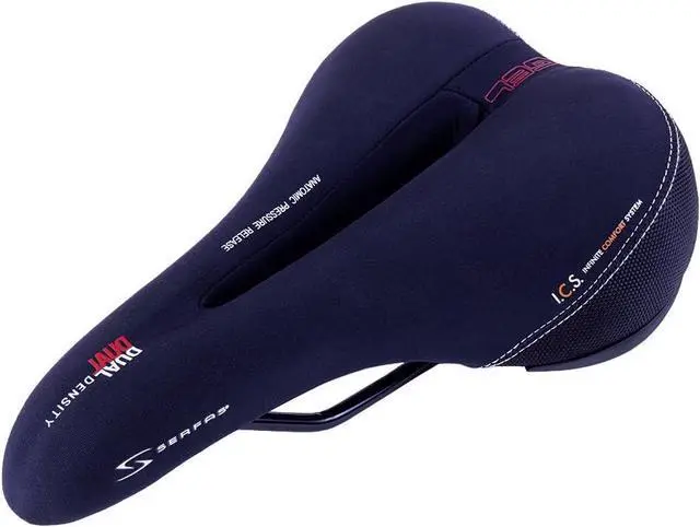 Main image of Dual Density Men's Bicycle Saddle with Cutout