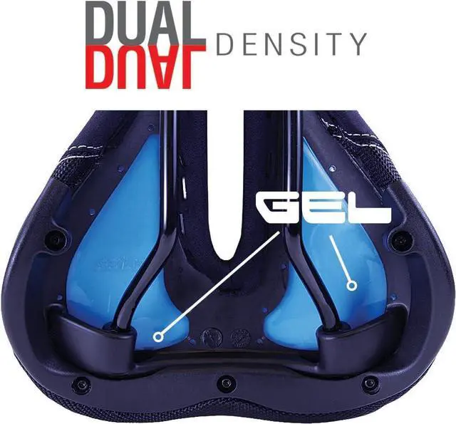 Alt view image 5 of 7 - Dual Density Men's Bicycle Saddle with Cutout