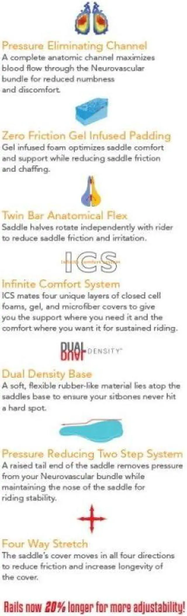 Alt view image 5 of 7 - Men's Road/MTB Comfort Saddle