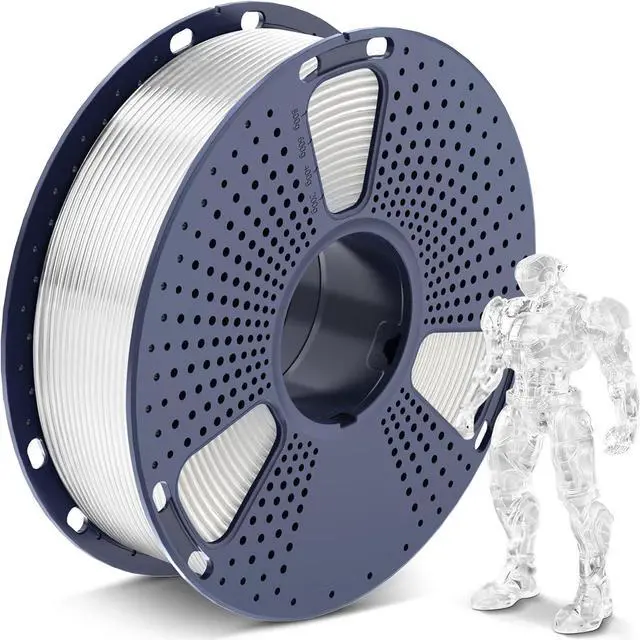 Alt view image 2 of 7 - SUNLU 3D Printer Filament PLA Filament 1.75mm, Neatly Wound 3D Printing Filament 1.75mm, Dimensional Accuracy +/- 0.02 mm, Fit Most FDM 3D Printers, 1kg Spool (2.2lbs), Transparent, Clear PLA