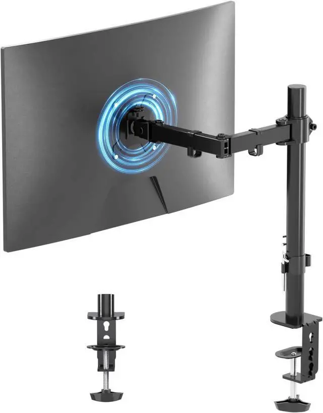 Main image of Suptek Single LED LCD Monitor Desk Mount Heavy Duty Fully Adjustable Monitor Stand for 1 / One Screen up to 27 inch