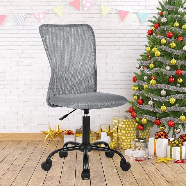 Main image of Ergonomic Desk Chair Mid Back Mesh Chair Height Adjustable Office Chair, Home Office Chair Modern Task Computer Chair No Armrest Executive Rolling Swivel Chair with Casters (Grey)