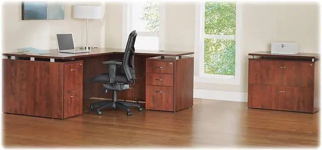 Alt view image 2 of 7 - Lorell ErgoMesh Executive Swivel Chair, High-Back, Black