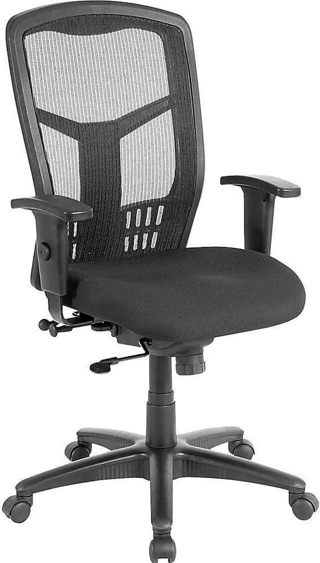 Alt view image 3 of 7 - Lorell ErgoMesh Executive Swivel Chair, High-Back, Black