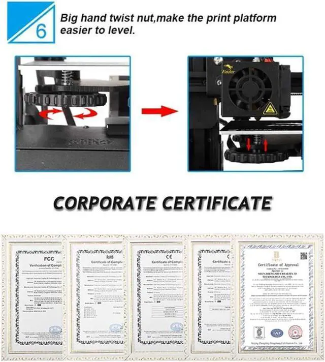 Alt view image 6 of 7 - Creality Ender 3 3D Printer Fully Open Source with Resume Printing Function DIY Printers Build Volulme 8.66x8.66x9.84 inch