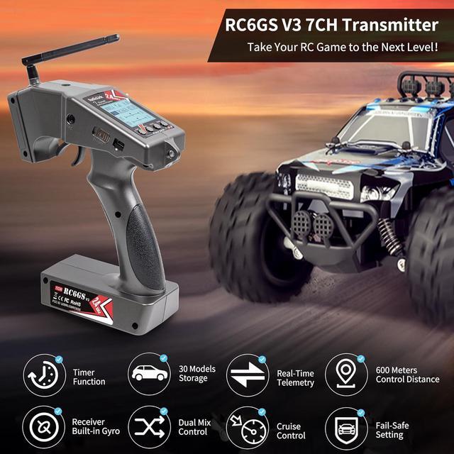 thumbnail image 2 of Radiolink RC6GS V3 RC Controller - 7 Channel Remote With Gyro For Cars, Trucks & Boats 2 of 6