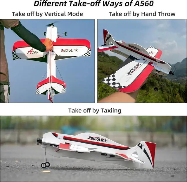 Alt view image 4 of 7 - Radiolink A560 Plug & Play (PNP) 3D RC Airplane with Gyro 6 Flight Modes | 580mm Wingspan 4CH Gyro Byme-A Flight Controller, Brushless Motor&ESC for Beginner (No Radio/Receiver/Charger)