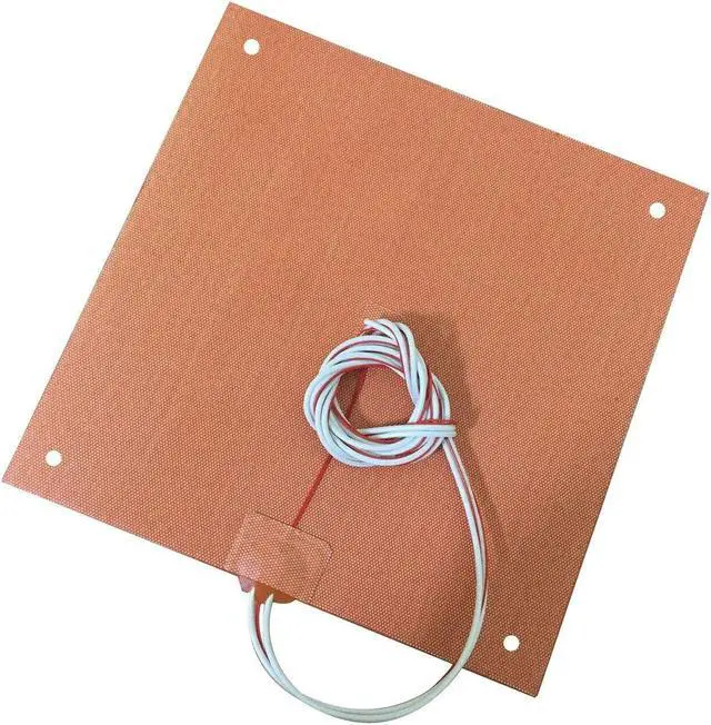 Alt view image 2 of 3 - USA Material CR10 S4 Silicone Heater Pad 400 x 400mm for CR-10 S4 3D Printer Bed w/Screw Holes, Adhesive Backing + Sensor (120V)