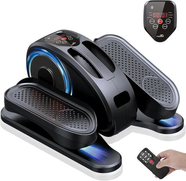 Main image of Under Desk Elliptical Machine, Mini Ellipse Leg Exerciser Electric Seated Pedal Fully Assembled Quiet Compact for Seniors Portable Stepper with Remote Control for Home