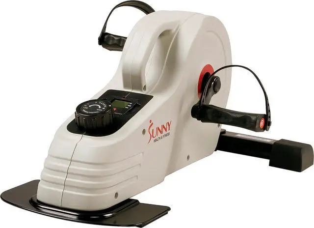 Alt view image 3 of 7 - Sunny Health & Fitness Dual Function Under Desk Pedal Exerciser, Portable Indoor Cardio Mini Bike at Home, Arm/Leg Cycle for Seniors, Optional Magnetic, Motorized & Free SunnyFit App Bluetooth Connect
