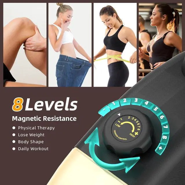 Alt view image 7 of 7 - VANSWE Recumbent Exercise Bike, Recumbent Stationary Bikes for Home 400 LBS Weight Capacity, Exercise Bike for Home Seniors with Smart App and Bluetooth Connectivity, LED Display, Pulse Handle