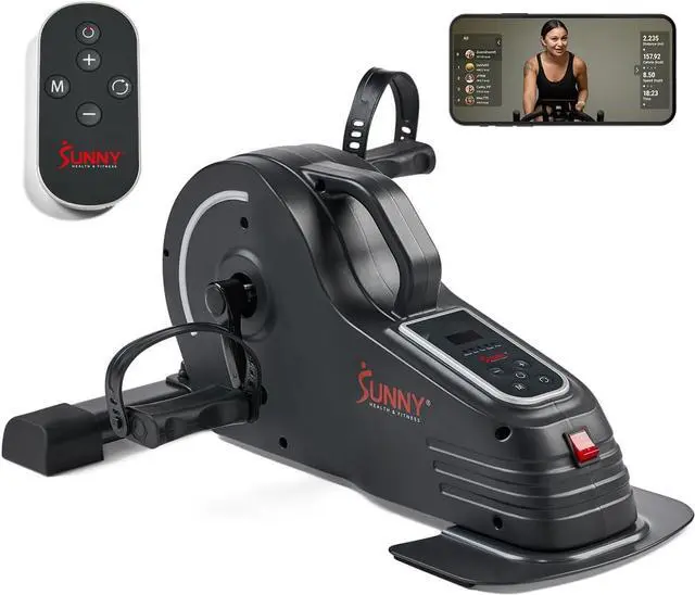 Main image of Sunny Health & Fitness Dual Function Under Desk Pedal Exerciser, Portable Indoor Cardio Mini Bike at Home, Arm/Leg Cycle for Seniors, Optional Magnetic, Motorized & Free SunnyFit App Bluetooth Connect