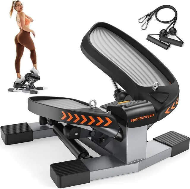 Main image of Sportsroyals Stair Stepper,Twist/Mini Stepper for Exercise at Home,Step Machine with Resistance Bands for Full Body Workout, 350lbs+ Capacity
