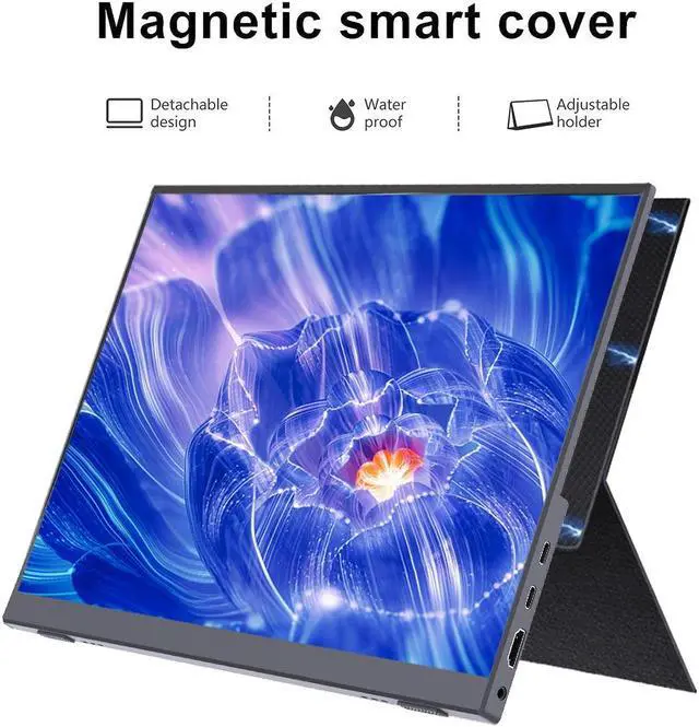 Alt view image 2 of 6 - Unew 15.6 inch Portable Monitor 1920x1080 Mobile Display Lightweight Thin Cover 60Hz IPS LCD Panel Type-C HDMI for Gaming Xbox Switch PS 5 4 Extra Second screen