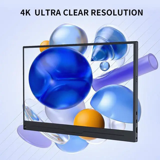 Alt view image 5 of 7 - Unew 15.6 inch 4K Ultra Clearscreen HD Portable Gaming Monitor Screen USB-C HDMI Compatible External for Xbox Switch PS 4 Laptop Phone Office Work Monitor Sceond Display