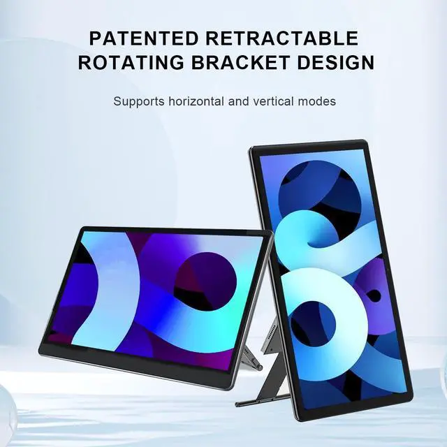 Alt view image 4 of 7 - Unew 15.6 inch Touchscreen Portable Monitor 60Hz LCD 1080 IPS HDMI Gaming Monitor for Xbox Switch Laptop PS4 office Home Extra Display Monitor Type-C HDMI Connect