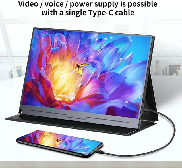 Alt view image 3 of 7 - Unew 13.3 inch 2560x1600 2.5K Monitor Portable Display External Screen USB-C Mini HDMI Type-C for Gaming Laptops PS3/PS4 Switch