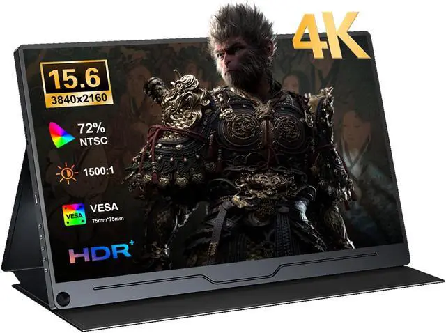 Main image of Unew 15.6 inch 4K Ultra Clearscreen HD Portable Gaming Monitor Screen USB-C HDMI Compatible External for Xbox Switch PS 4 Laptop Phone Office Work Monitor Sceond Display
