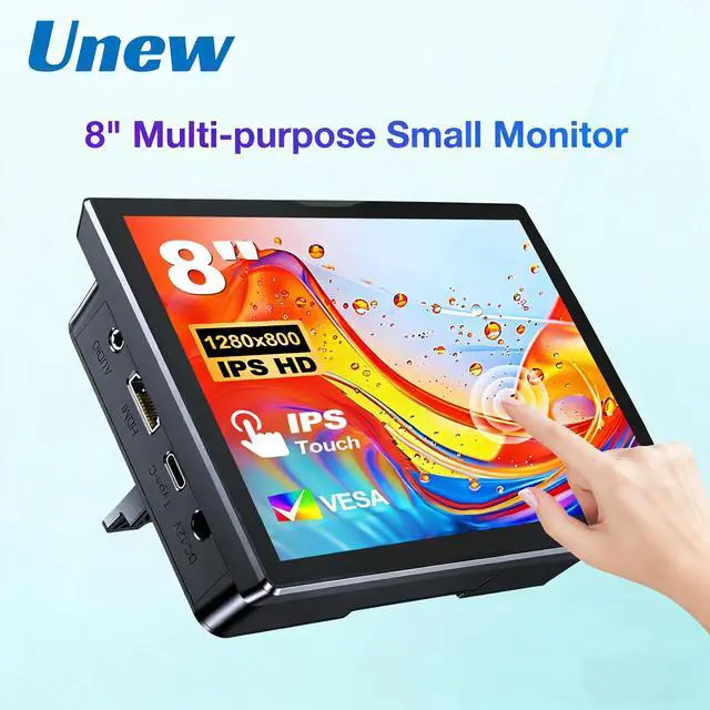 Main image of 8 Inch 1280×800 IPS Touch Portable Monitor with HDMI TypeC Input for Laptop Switch Camera Gaming
