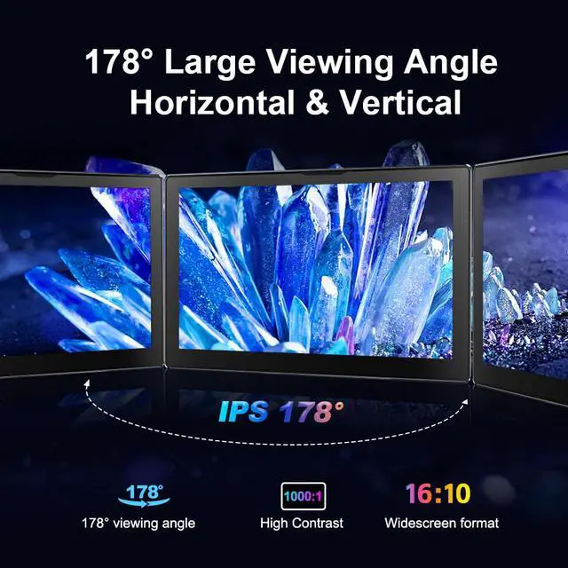 Alt view image 5 of 7 - 8 Inch 1280×800 IPS Touch Portable Monitor with HDMI TypeC Input for Laptop Switch Camera Gaming