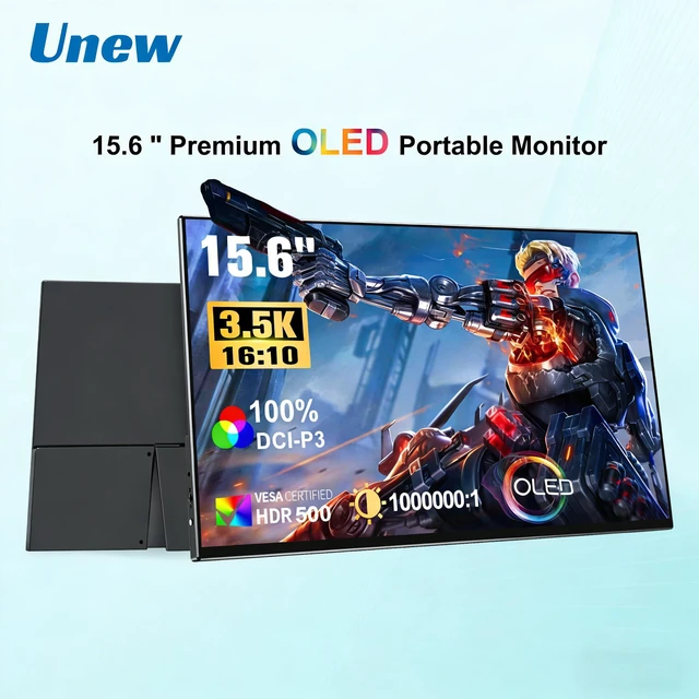 Main image of Unew 15.6" OLED Portable Monitor 3.5K HDR 500 USB-C Mini HDMI Display