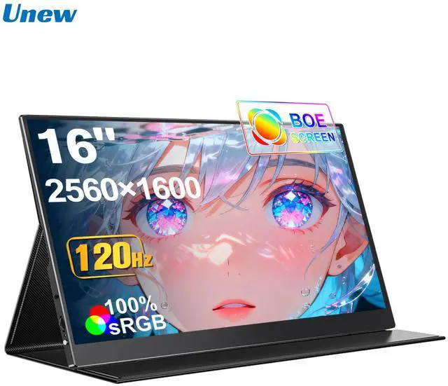 Main image of Unew 16 Inch 2.5K 120Hz IPS Portable Monitor with Type-C & Mini HDMI