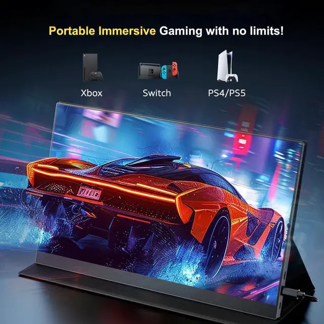 Alt view image 6 of 7 - Unew 16 Inch 2.5K 120Hz IPS Portable Monitor with Type-C & Mini HDMI